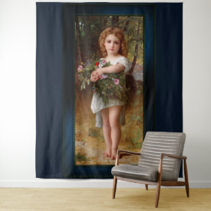 Tapete De Parede Fleurs De Printemps de William Bouguereau