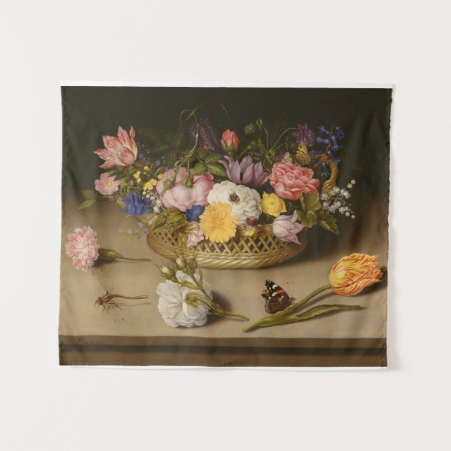 Tapete De Parede Flor Ainda Vida Ambrosius Bosschaert (Frente (Horizontal))