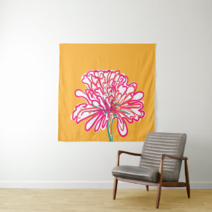 Tapete De Parede Flor Colorida Artística
