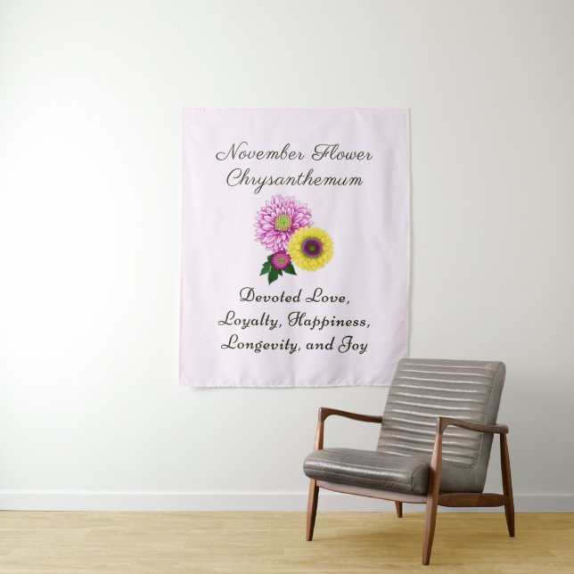 Tapete De Parede Flor de Nascimento de Novembro Crisântemo (In Situ)