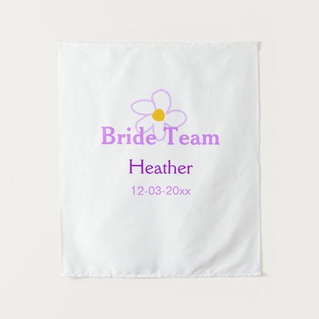 Tapete De Parede Flor de roxa pastel equipe da noiva boho mo (Frente)