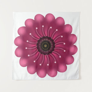 Tapete De Parede Flor Fantasia Rosa Brilhante Floral Neon Abstrat