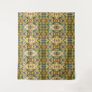 Tapete De Parede Flor Mercado Vintage Amarelo de Flores Selvagem Bo