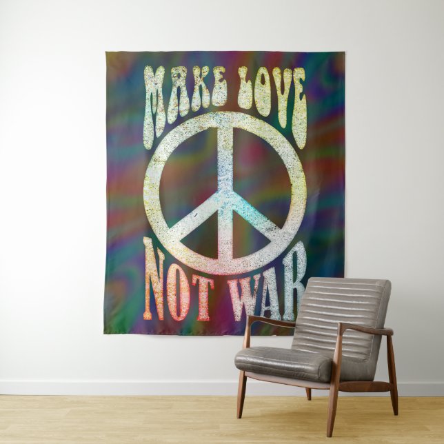 Tapete De Parede Flor Power Peace - Fazer Amor Não Guerra 1 (In Situ)