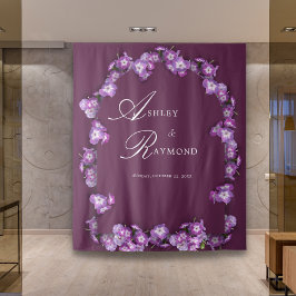 Tapete De Parede Florais de Arco Lilás Roxo Rústico Finlandês Elega