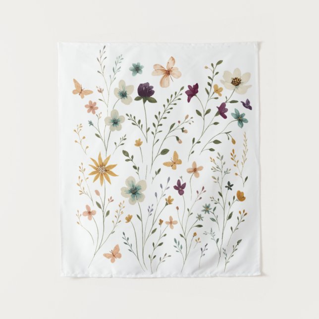Tapete De Parede Floral & Butterfly,  Whimsical Garden-Inspired  (Frente)