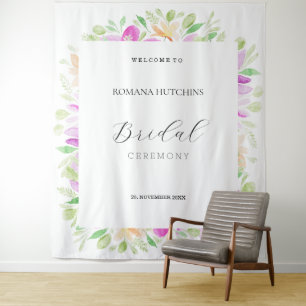 Tapete De Parede Floral Country Romântico Aquarela Pintada à Mão