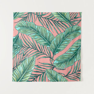 Tapete De Parede Floral da Selva Tropical: Padrão de Folhas de Palm