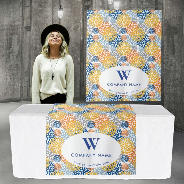 Tapete De Parede Floral de Banner do Runner de Mesa de Negócio Pers (Custom Business Table Runner Banner Floral Tapestry)