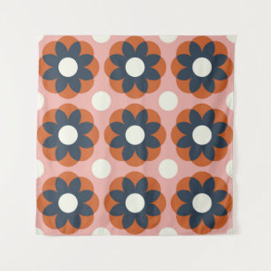 Tapete De Parede Floral escandinavo: Design de colheita sem costura
