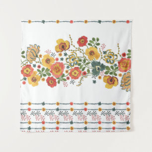 Tapete De Parede Floral Estilizado: Design sem água.