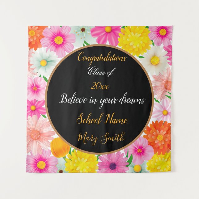 Tapete De Parede Floral Popular Personalizar Branco (Frente)