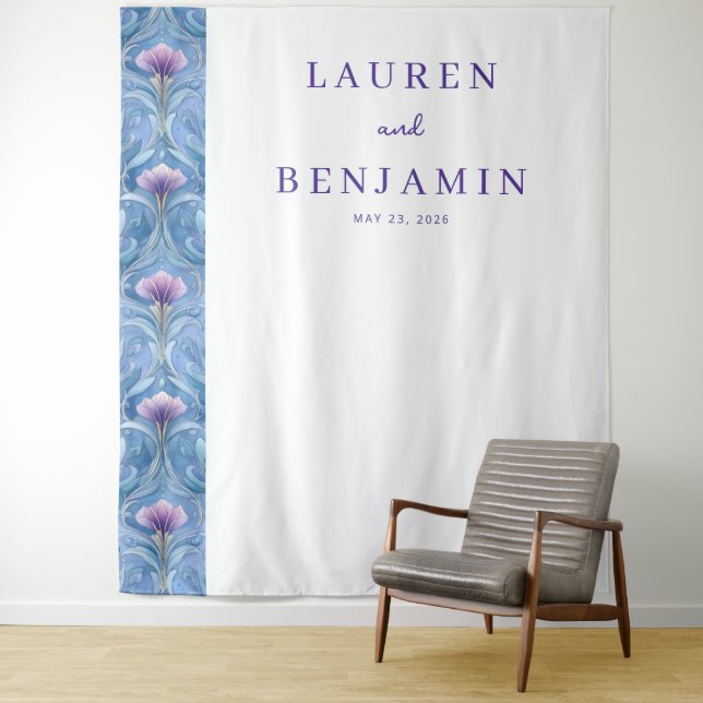 Tapete De Parede Floral Roxo Elegante (In Situ)