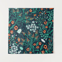 floral seamless pattern with summer blooms and co