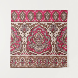 Tapete De Parede Floreal paisley, padrão étnico de mandala.