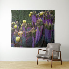 Tapete De Parede Flores Amarelas Púrpuras De Opuntia Perea Cactus