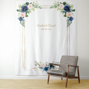 Tapete De Parede Flores Azul Rosa Florescem Fotografia Casamento