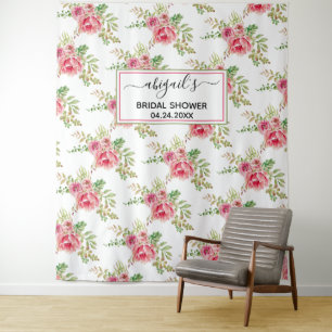 Tapete De Parede Flores cor-de-água rosa chá de panela floral