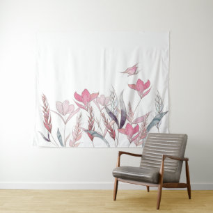 Tapete De Parede Flores de aquarela