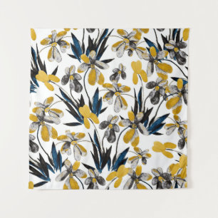 Tapete De Parede Flores de aquarela: padrão de verão vibrante.