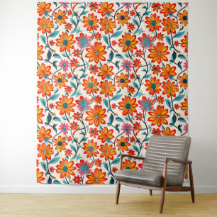 Tapete De Parede Flores de Arte Folclórica