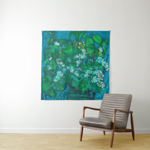 Tapete De Parede Flores de cerejeira de pássaros Pintura de Pastel