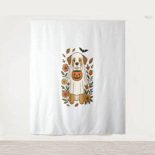 Tapete De Parede Flores de Halloween Labrador Retriever