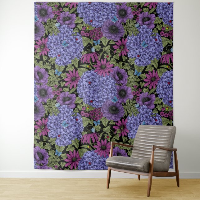 Tapete De Parede Flores de jardim de negros (In Situ)