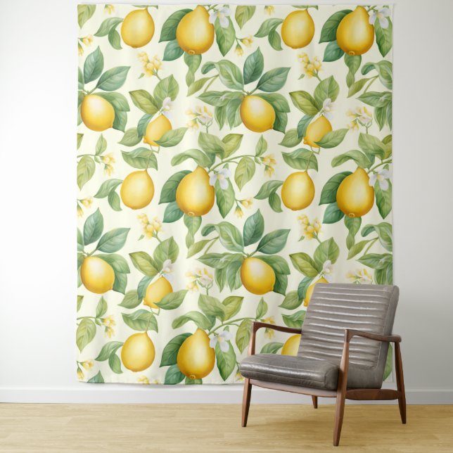 Tapete De Parede Flores de Limão Mediterrâneo Citrino (In Situ)