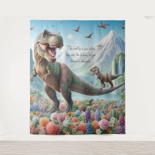 Tapete De Parede Flores De Montanha Dinossauros Personalizadas Tape (Frente)