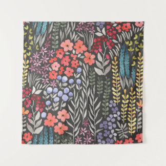 Tapete De Parede Flores de Prados: Aquarela Sem Costura