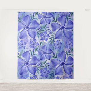 Tapete De Parede Flores de Vinca Azul Violeta Vinca Blossoms