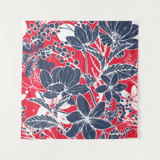 Tapete De Parede Flores Desenhadas À Mão, Padrão Elegante.