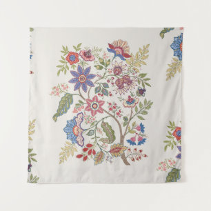 Tapete De Parede Flores fantasmas em retrato, vintage, jacobean emb