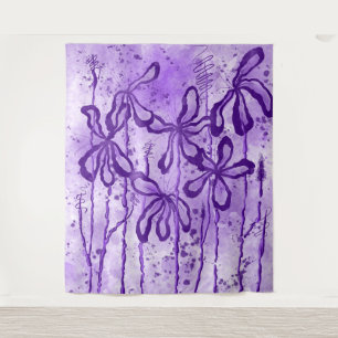 Tapete De Parede Flores Inclusas Céu Lilac