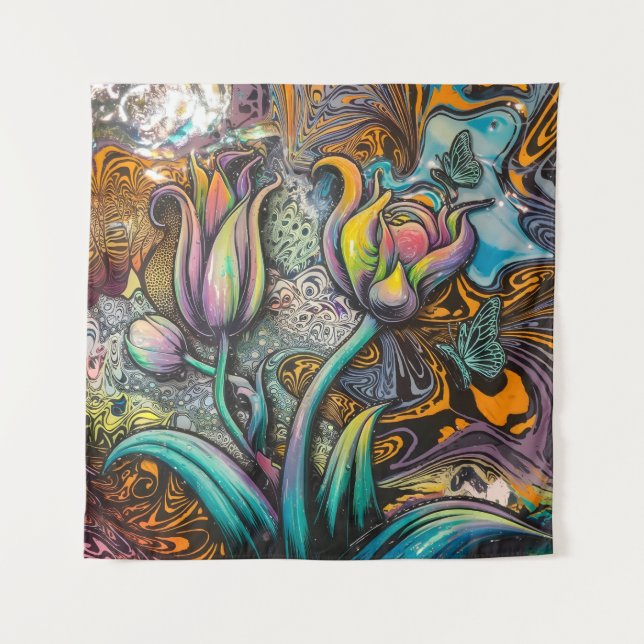 Tapete De Parede Flores Mandala (Frente)