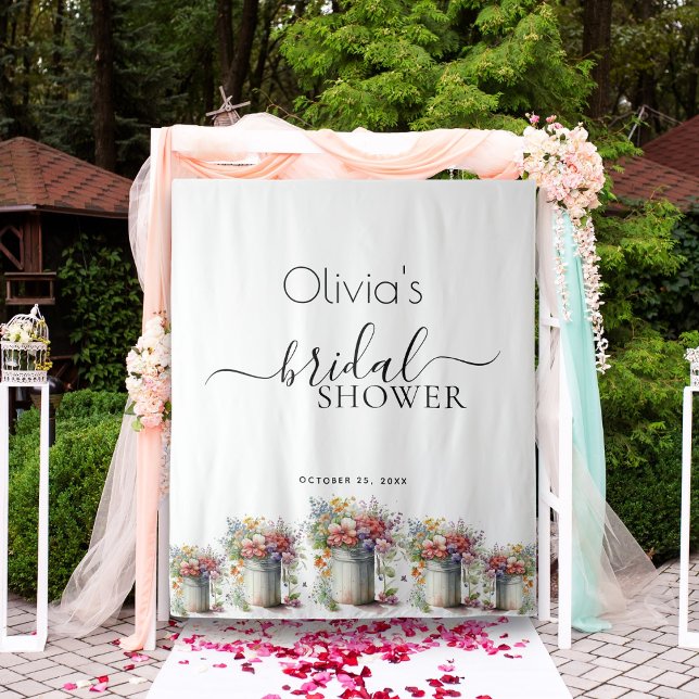 Tapete De Parede Flores Românticas de Mola Vase Chá de panela (Criador carregado)