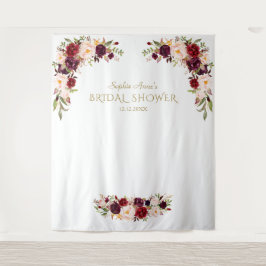 Tapete De Parede Flores Rosa Borgonha Casamento Fotografia Booth