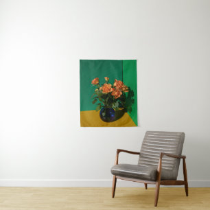 Tapete De Parede Flores Rosas em Vase
