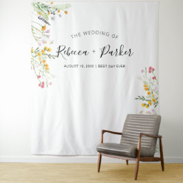 Tapete De Parede Flores selvagens boho WEDDING Backdrop