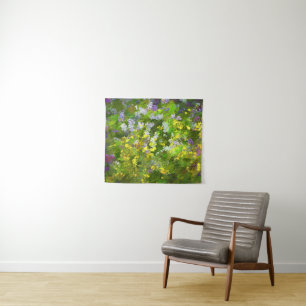 Tapete De Parede Flores Selvagens Impasto - Arte Flor Original
