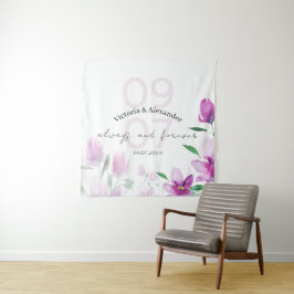 Tapete De Parede Flores Selvagens Rosa Elegante Aerístico Aquarela