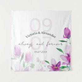 Tapete De Parede Flores Selvagens Rosa Elegante Aerístico Aquarela