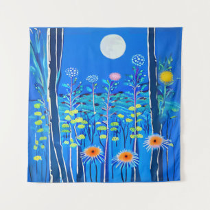 Tapete De Parede Flores selvagens sob lua cheia
