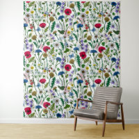 Flores silvestres em branco