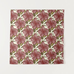 Tapete De Parede Flores tropicais, padrão sem costura flores verm