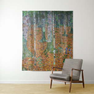 Tapete De Parede Floresta de Birch   Gustav Klimt  