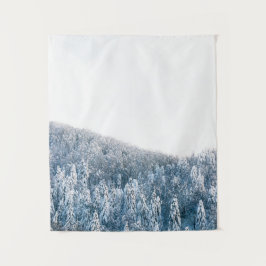 Tapete De Parede Floresta de inverno de abetos coberta de neve