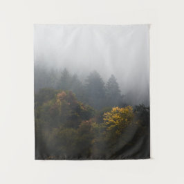 Tapete De Parede Floresta de outono envolta em nevoeiro