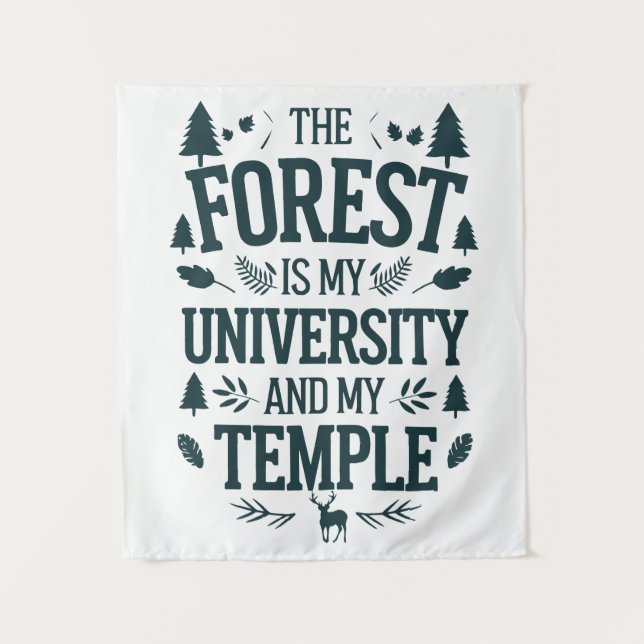 Tapete De Parede Floresta - Minha Universidade e Meu Templo (Frente)